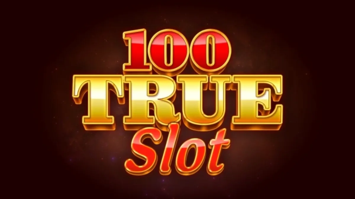 Tampilan layar utama permainan slot 100 True Slot dengan desain modern